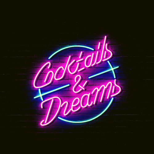 LED Neon Skilt Cocktails & Dreams